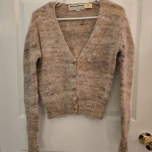JEANNE PIERRE Beige Speckled Cardigan